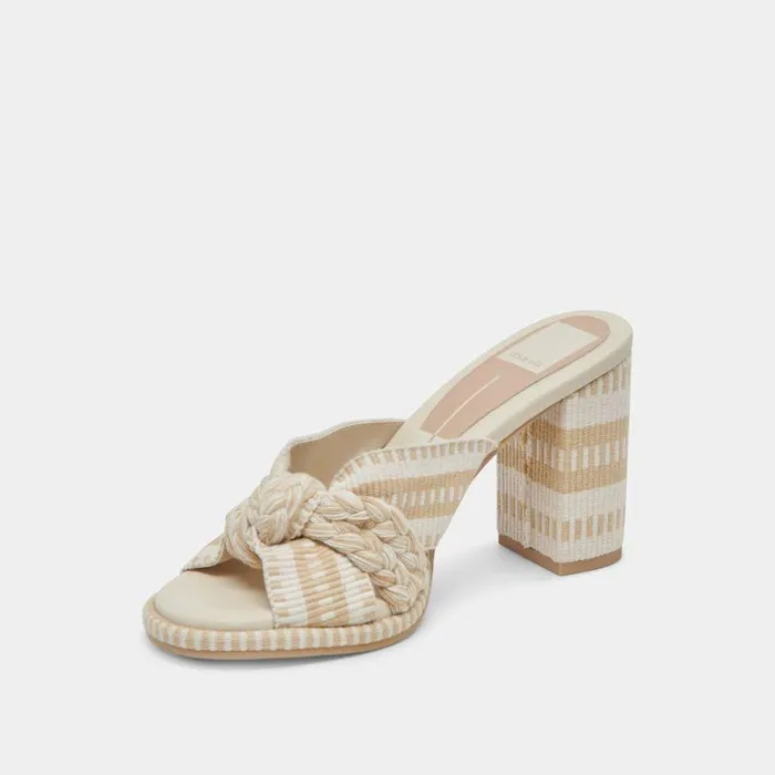 Heels Shop Dolce Vita Brilah Heels Natural Multi Woven Natural Multi Woven