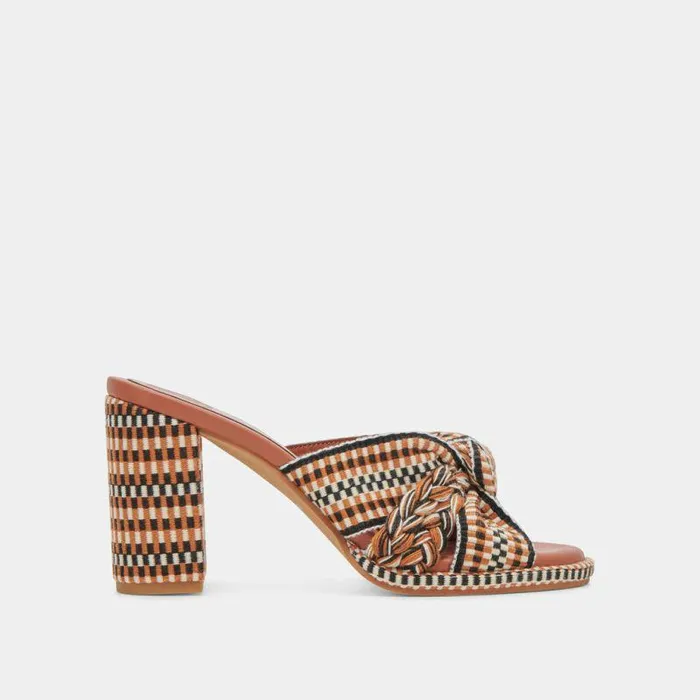 Heels Shop Dolce Vita Brilah Heels Tan Multi Woven Tan Multi Woven