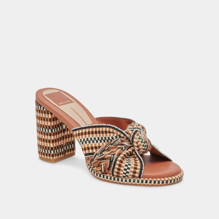 Heels Shop Dolce Vita Brilah Heels Tan Multi Woven Tan Multi Woven