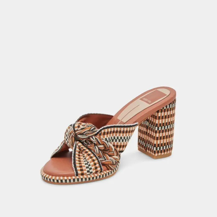Heels Shop Dolce Vita Brilah Heels Tan Multi Woven Tan Multi Woven