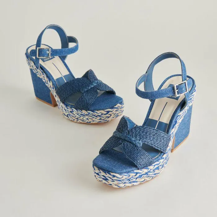 Heels Shop Dolce Vita Cale Heels Blue Denim Blue Denim