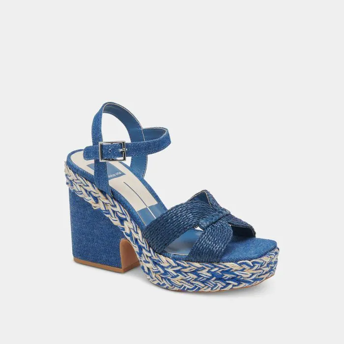 Heels Shop Dolce Vita Cale Heels Blue Denim Blue Denim