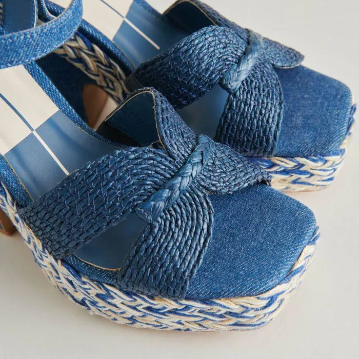 Heels Shop Dolce Vita Cale Heels Blue Denim Blue Denim