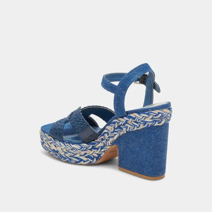 Heels Shop Dolce Vita Cale Heels Blue Denim Blue Denim