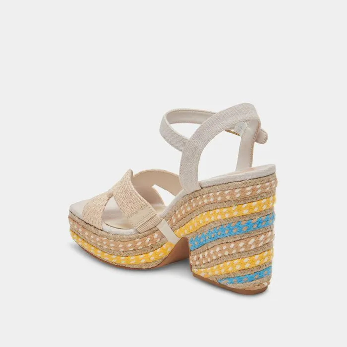 Heels Shop Dolce Vita Cale Heels Citrus Multi Raffia Citrus Multi Raffia
