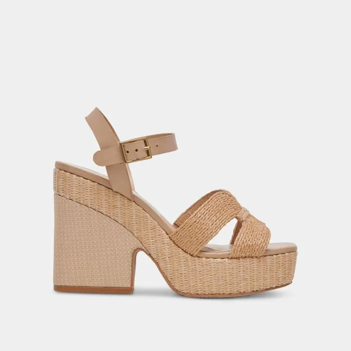 Heels Shop Dolce Vita Cale Heels Lt Natural Raffia Lt Natural Raffia