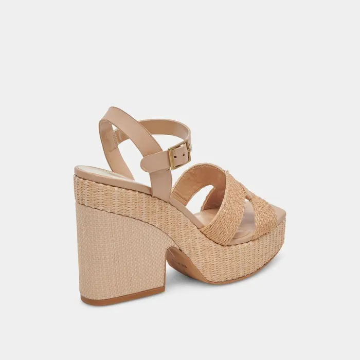 Heels Shop Dolce Vita Cale Heels Lt Natural Raffia Lt Natural Raffia