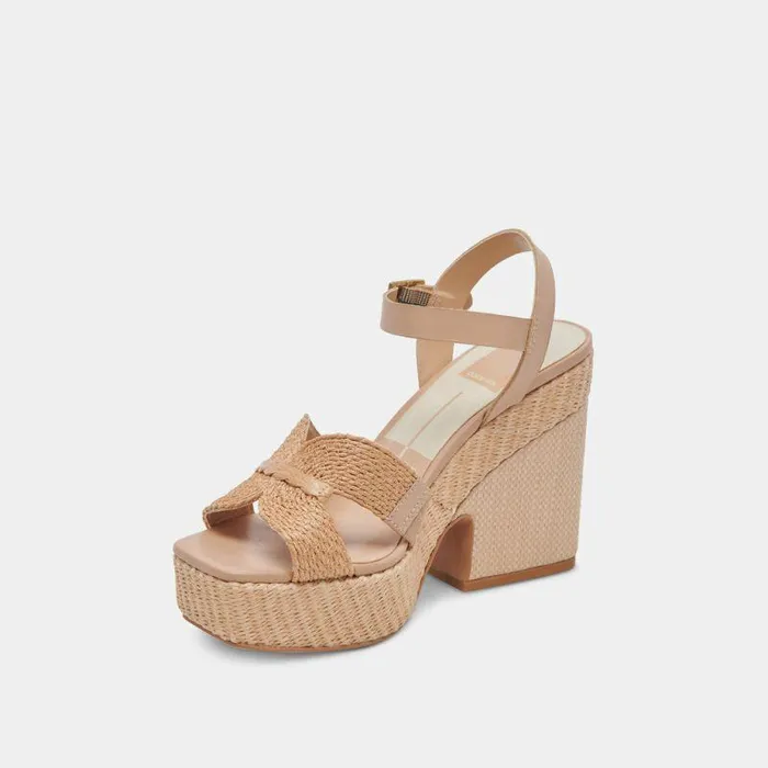 Heels Shop Dolce Vita Cale Heels Lt Natural Raffia Lt Natural Raffia