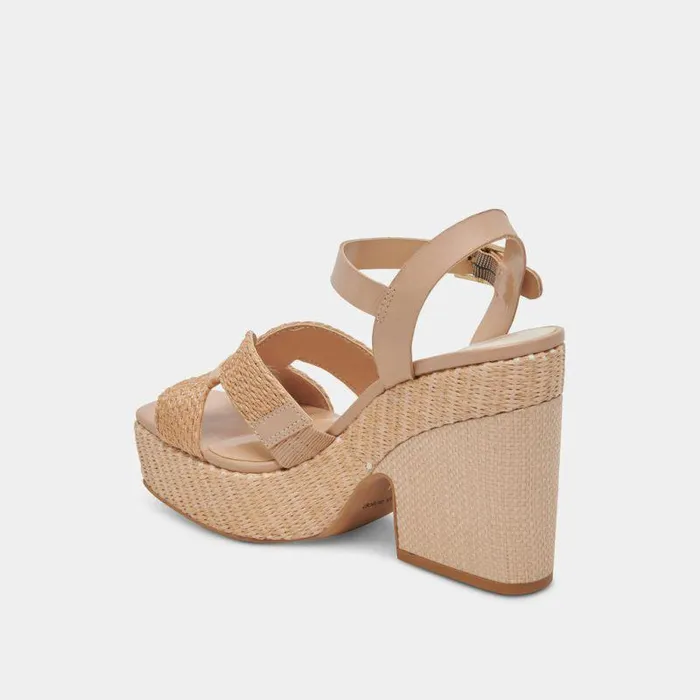 Heels Shop Dolce Vita Cale Heels Lt Natural Raffia Lt Natural Raffia
