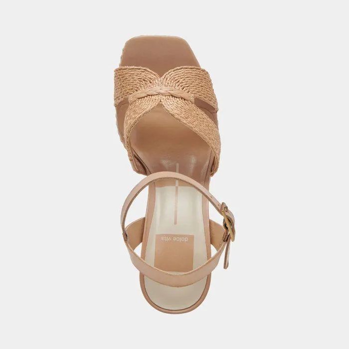 Heels Shop Dolce Vita Cale Heels Lt Natural Raffia Lt Natural Raffia