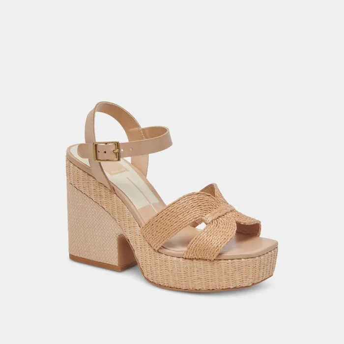 Heels Shop Dolce Vita Cale Heels Lt Natural Raffia Lt Natural Raffia