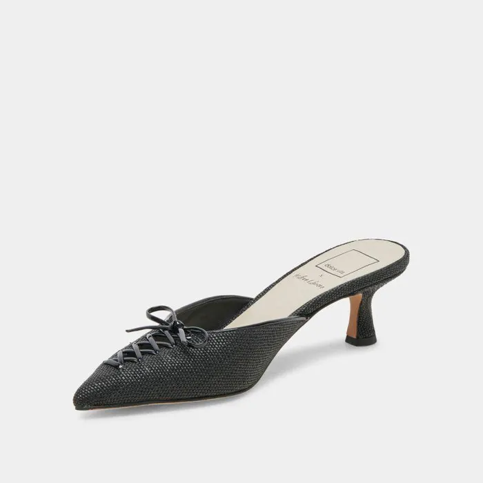 Heels Shop Dolce Vita Camile Heels Onyx Raffia Onyx Raffia