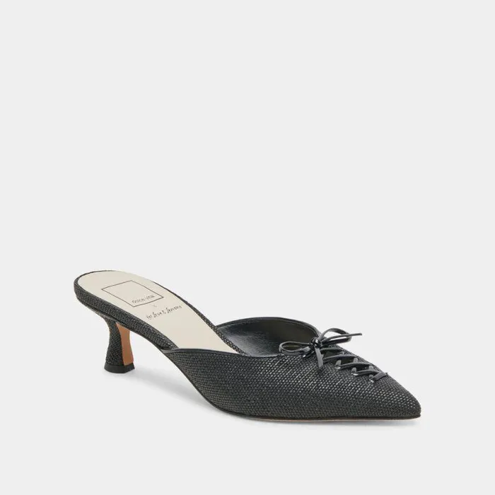 Heels Shop Dolce Vita Camile Heels Onyx Raffia Onyx Raffia