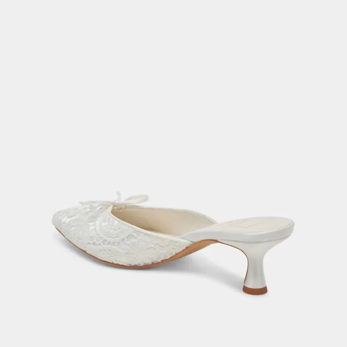 Heels Shop Dolce Vita Camile Heels White Floral Eyelet White Floral Eyelet