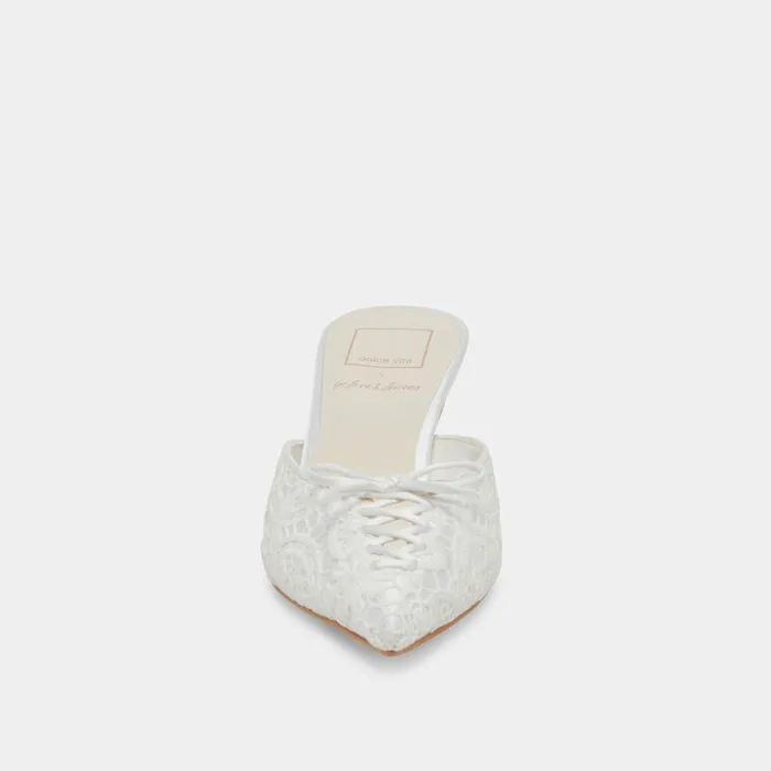 Heels Shop Dolce Vita Camile Heels White Floral Eyelet White Floral Eyelet