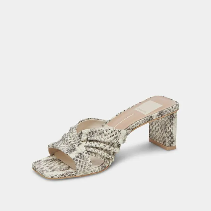 Heels Shop Dolce Vita Carlan Heels Grey White Embossed Snake Grey White Snake Heels Grey White Embossed Snake