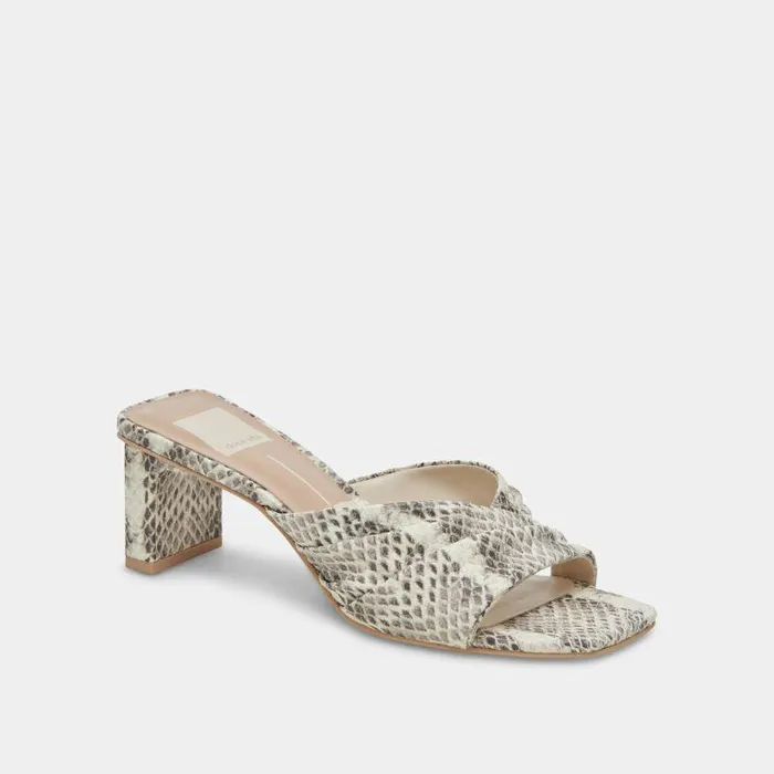 Heels Shop Dolce Vita Carlan Heels Grey White Embossed Snake Grey White Snake Heels Grey White Embossed Snake