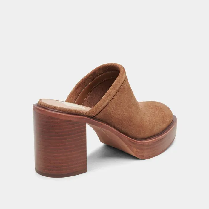 Heels Shop Dolce Vita Castel Heels In Chestnut Suede Women039s Chestnut Suede Clogs Chestnut Suede