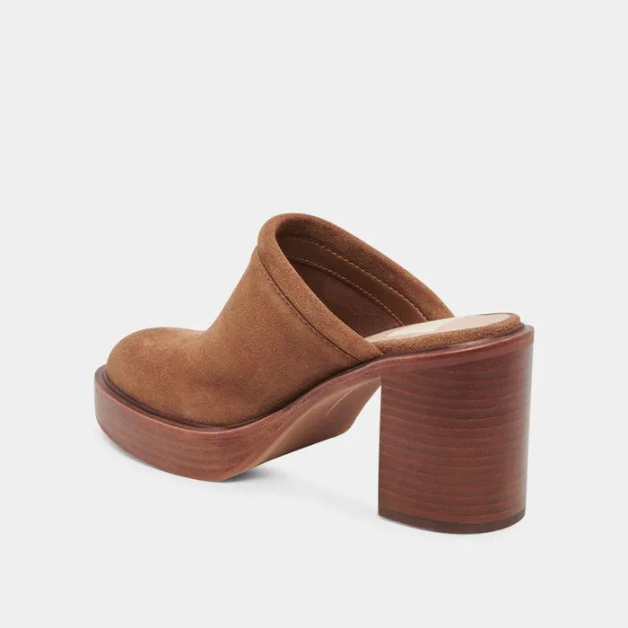 Heels Shop Dolce Vita Castel Heels In Chestnut Suede Women039s Chestnut Suede Clogs Chestnut Suede