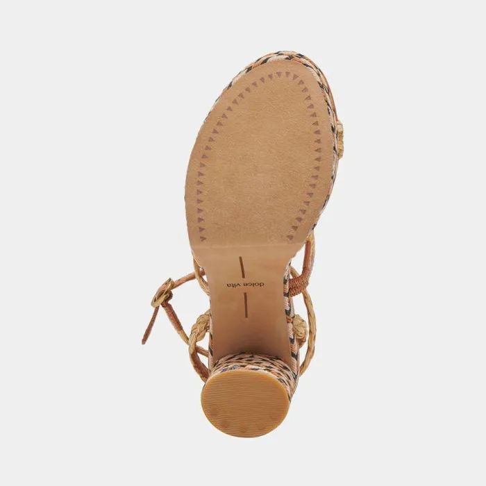 Heels Shop Dolce Vita Catina Heels Tan Raffia Tan Raffia