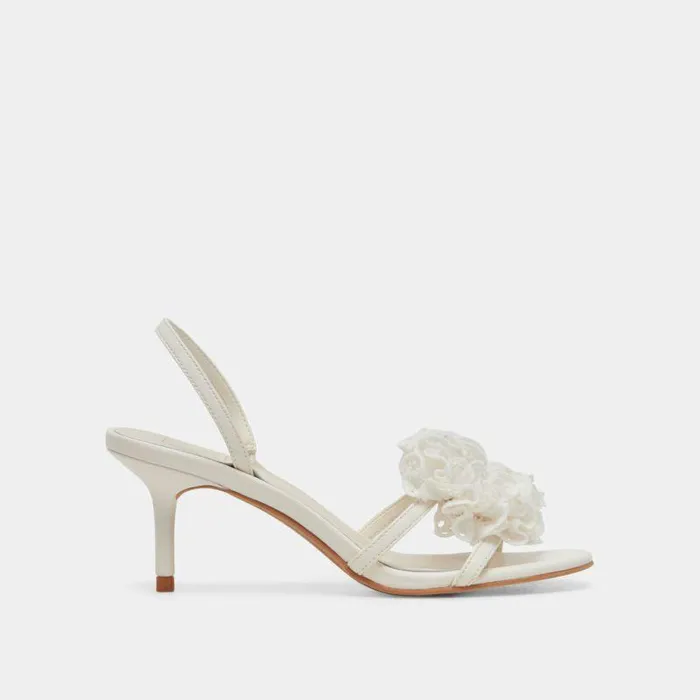 Heels Shop Dolce Vita Cecila Heels White Floral Eyelet White Floral Eyelet