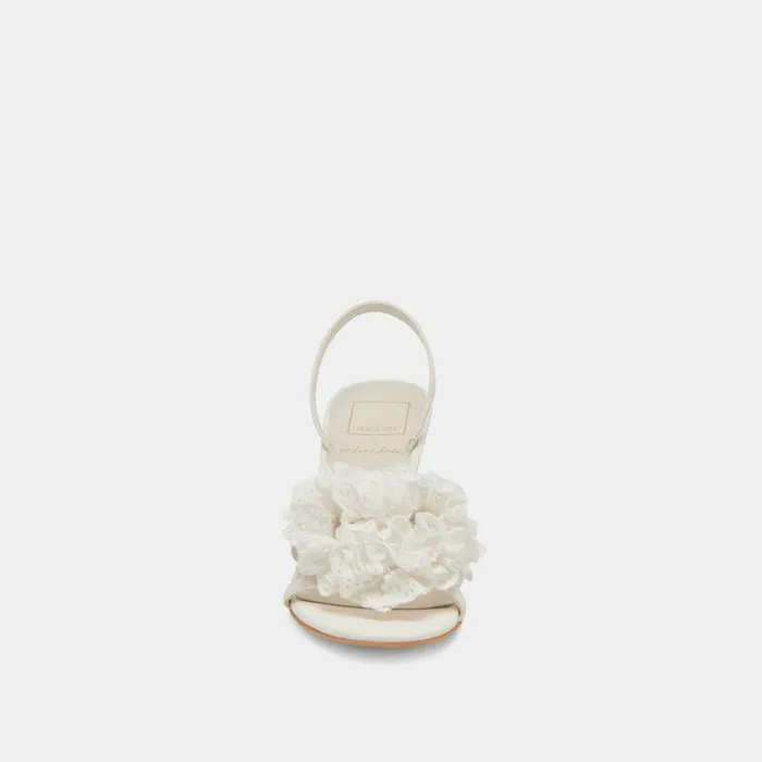 Heels Shop Dolce Vita Cecila Heels White Floral Eyelet White Floral Eyelet