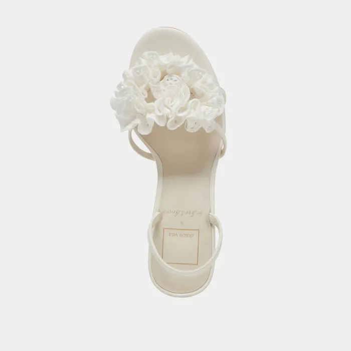 Heels Shop Dolce Vita Cecila Heels White Floral Eyelet White Floral Eyelet