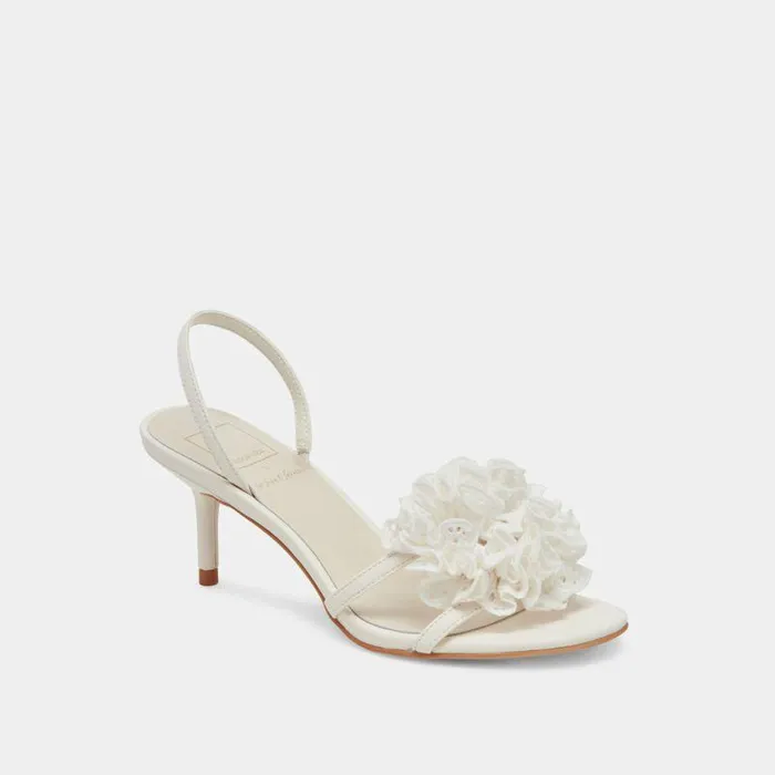 Heels Shop Dolce Vita Cecila Heels White Floral Eyelet White Floral Eyelet