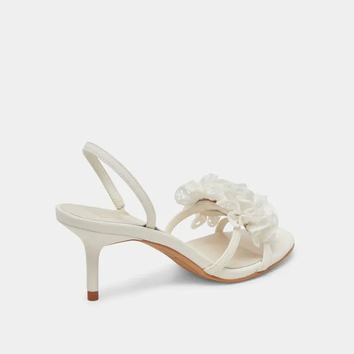 Heels Shop Dolce Vita Cecila Heels White Floral Eyelet White Floral Eyelet