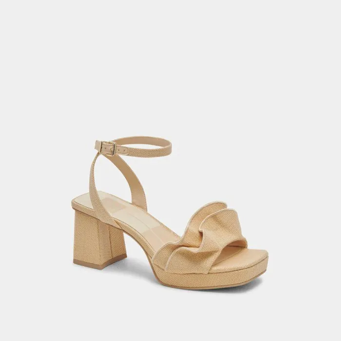 Heels Shop Dolce Vita Cheer Heels Lt Natural Raffia Lt Natural Raffia