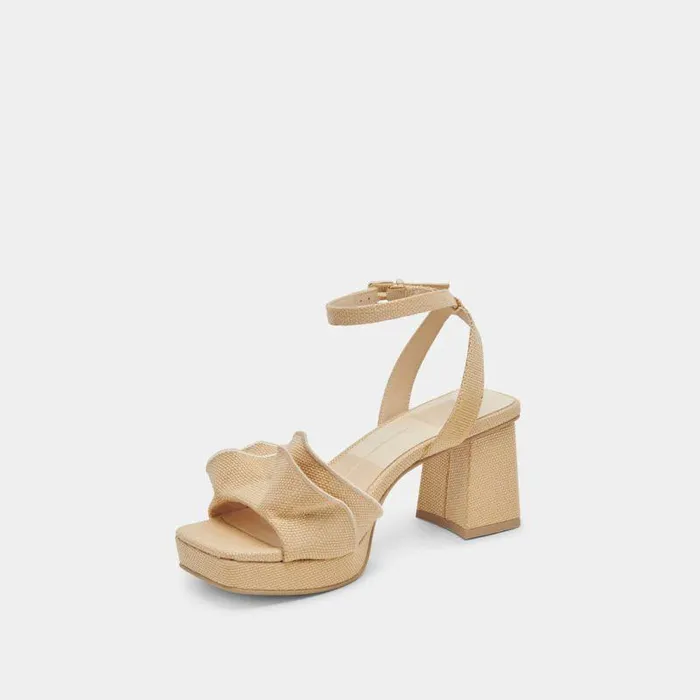 Heels Shop Dolce Vita Cheer Heels Lt Natural Raffia Lt Natural Raffia
