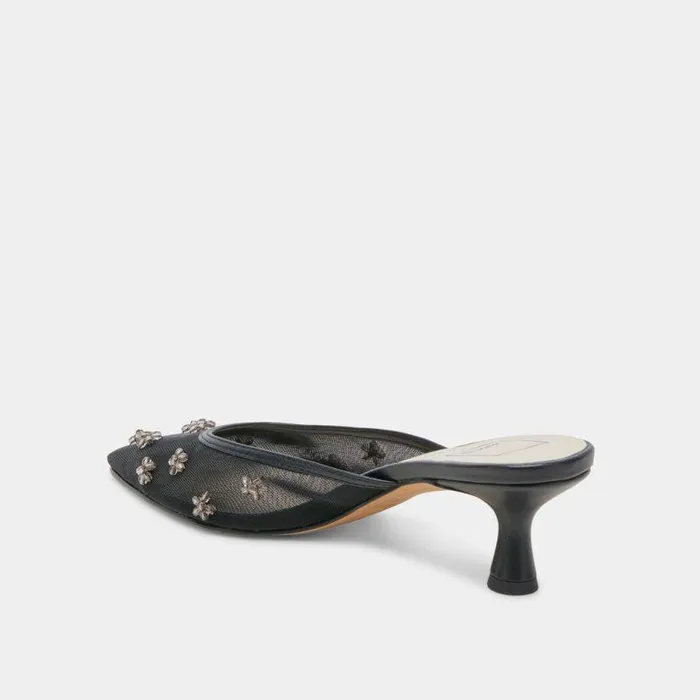 Heels Shop Dolce Vita Claire Wide Heels Black Mesh Black Mesh