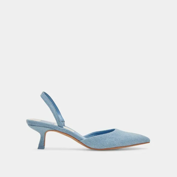 Heels Shop Dolce Vita Corsa Heels Blue Denim Blue Denim
