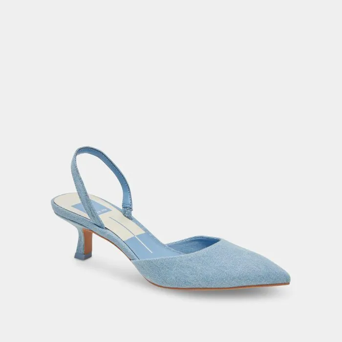 Heels Shop Dolce Vita Corsa Heels Blue Denim Blue Denim