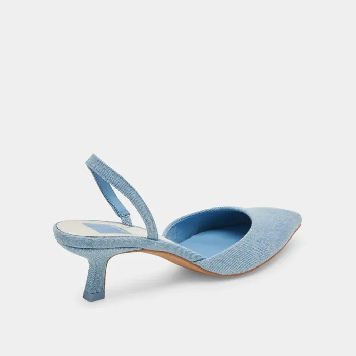 Heels Shop Dolce Vita Corsa Heels Blue Denim Blue Denim