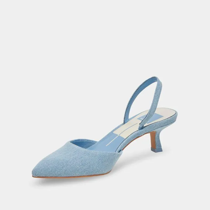 Heels Shop Dolce Vita Corsa Heels Blue Denim Blue Denim