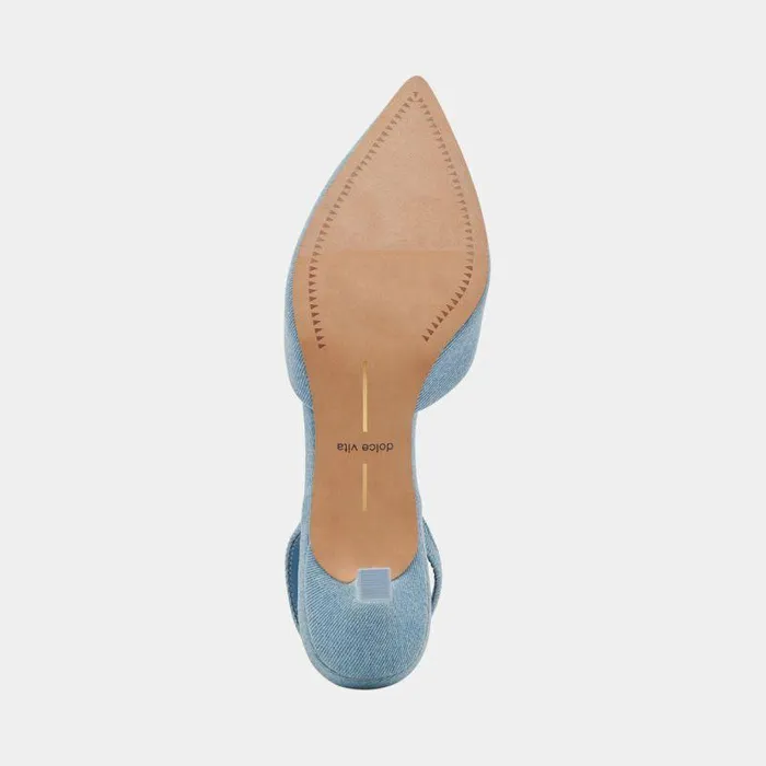 Heels Shop Dolce Vita Corsa Heels Blue Denim Blue Denim