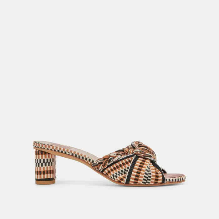 Heels Shop Dolce Vita Dallie Heels Tan Multi Woven Tan Multi Woven