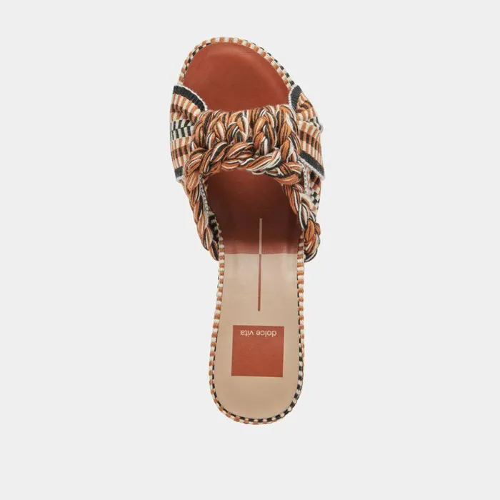 Heels Shop Dolce Vita Dallie Heels Tan Multi Woven Tan Multi Woven