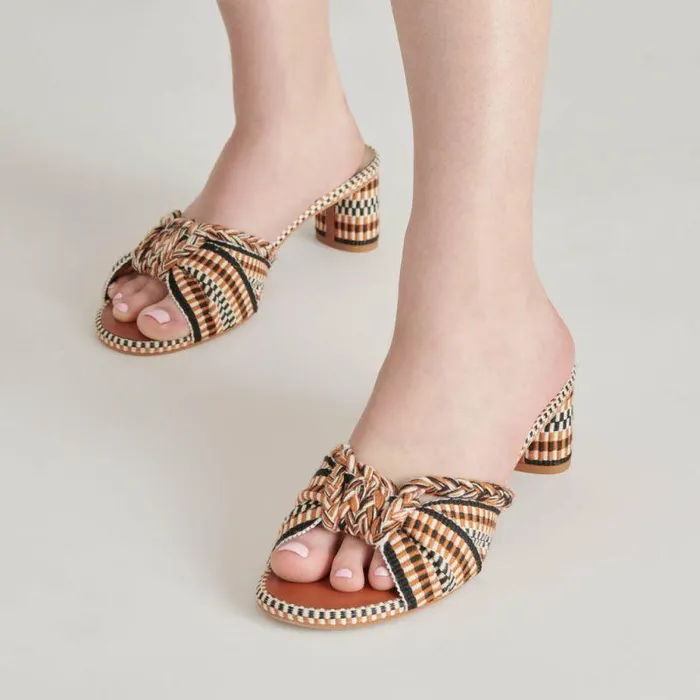 Heels Shop Dolce Vita Dallie Heels Tan Multi Woven Tan Multi Woven