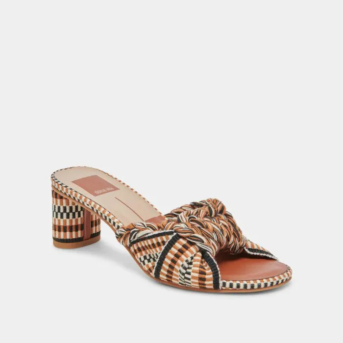 Heels Shop Dolce Vita Dallie Heels Tan Multi Woven Tan Multi Woven