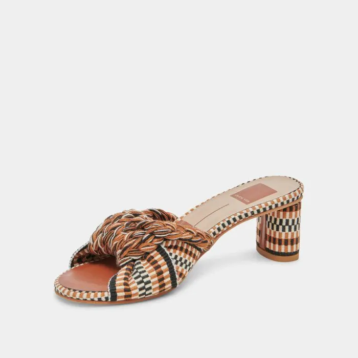 Heels Shop Dolce Vita Dallie Heels Tan Multi Woven Tan Multi Woven