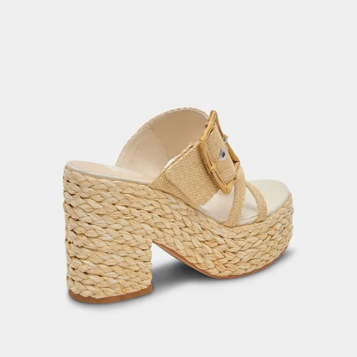Heels Shop Dolce Vita Edwina Heels Lt Natural Raffia Lt Natural Raffia