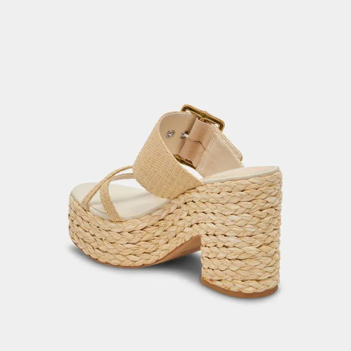 Heels Shop Dolce Vita Edwina Heels Lt Natural Raffia Lt Natural Raffia