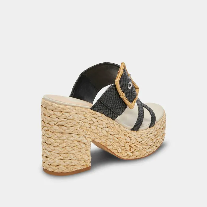 Heels Shop Dolce Vita Edwina Heels Onyx Raffia Onyx Raffia