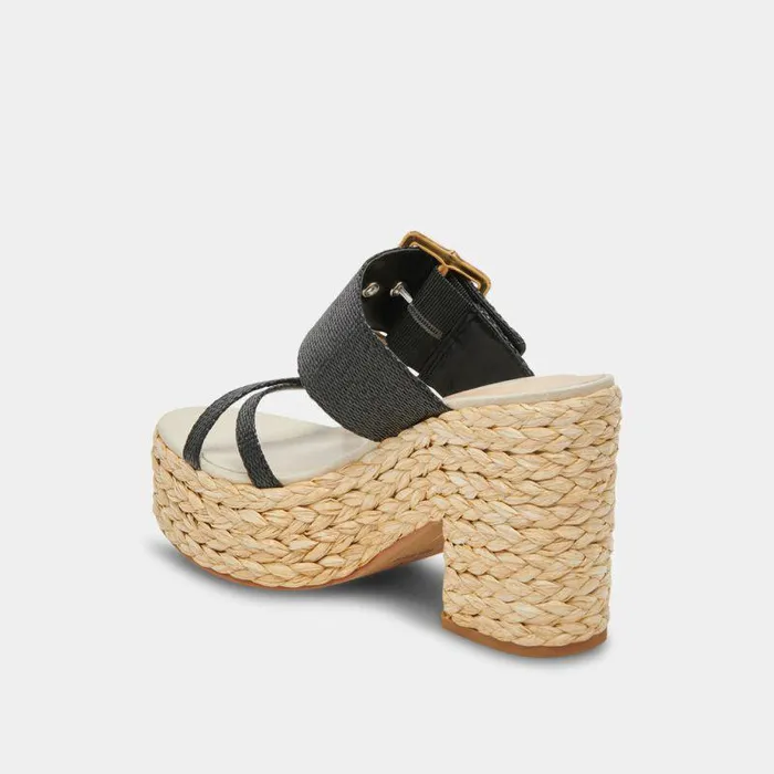 Heels Shop Dolce Vita Edwina Heels Onyx Raffia Onyx Raffia
