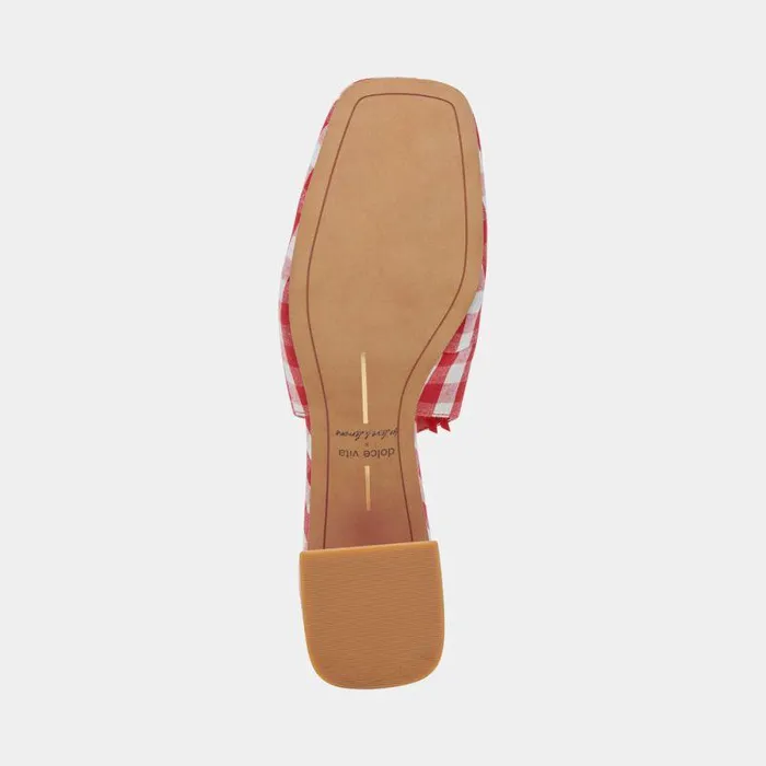 Heels Shop Dolce Vita Elodie Heels White Red Gingham White Red Gingham