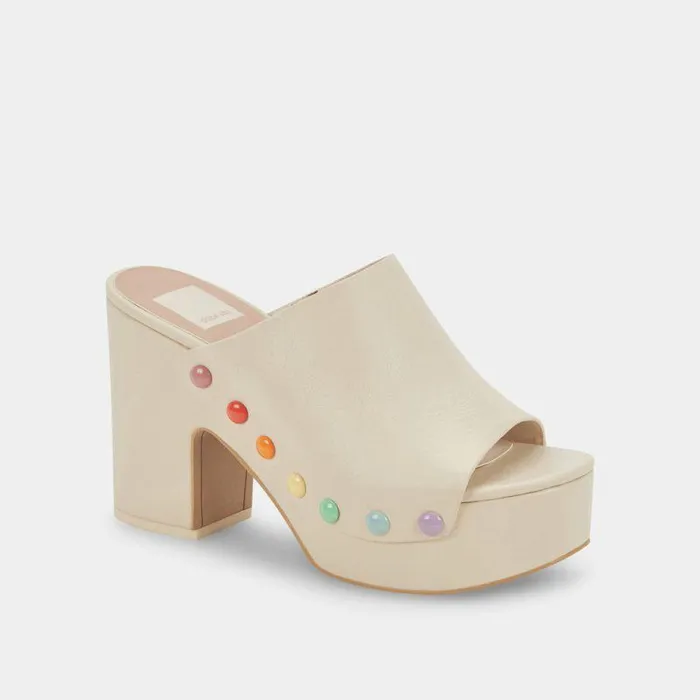 Heels Shop Dolce Vita Emol Pride Heels Ivory Leather Designer Ivory Heels Ivory Leather