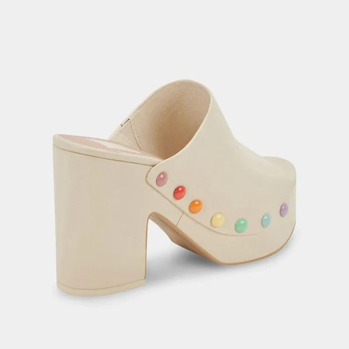 Heels Shop Dolce Vita Emol Pride Heels Ivory Leather Designer Ivory Heels Ivory Leather