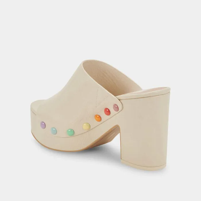 Heels Shop Dolce Vita Emol Pride Heels Ivory Leather Designer Ivory Heels Ivory Leather